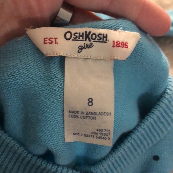 🎉4 for $20 OshKosh Blue Cardigan, size 8 - Picture 4 of 4